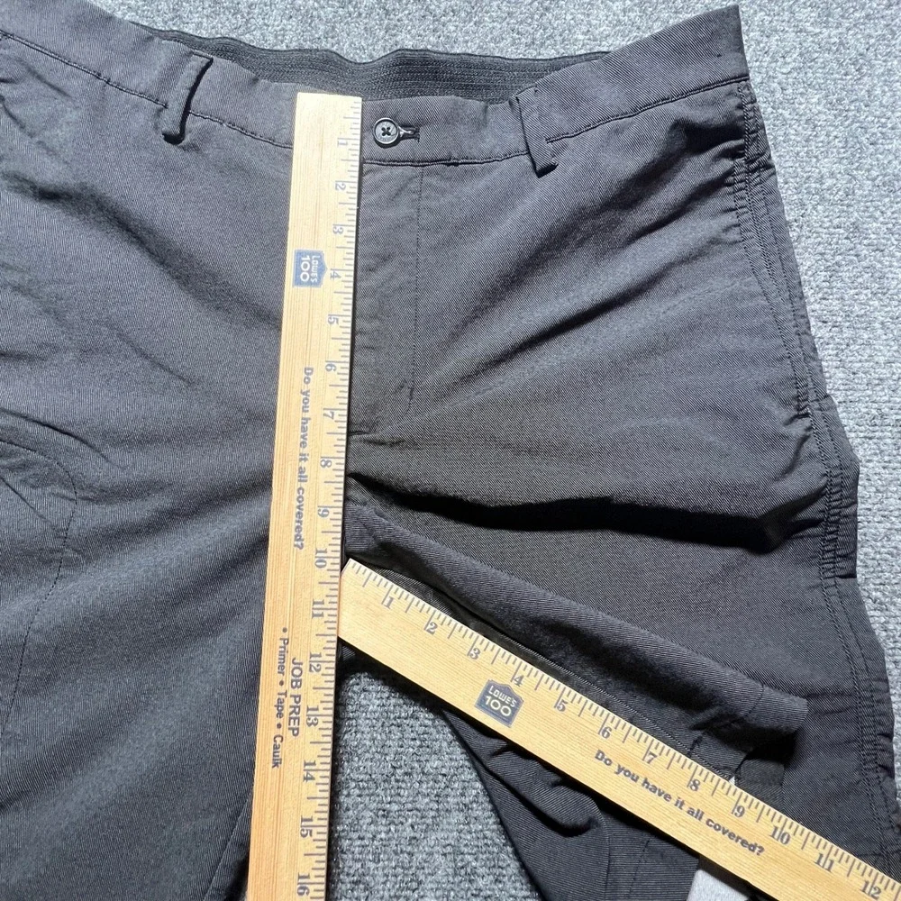 Greg Norman Mens Gray Performance Golf Shorts Size 34 Stretch Side Zip Pocket
